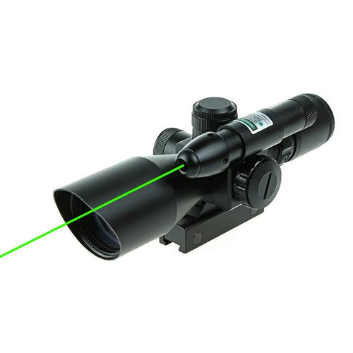 2.5-10x40 Green Laser Cut Sunshade/ Green Laser Scope