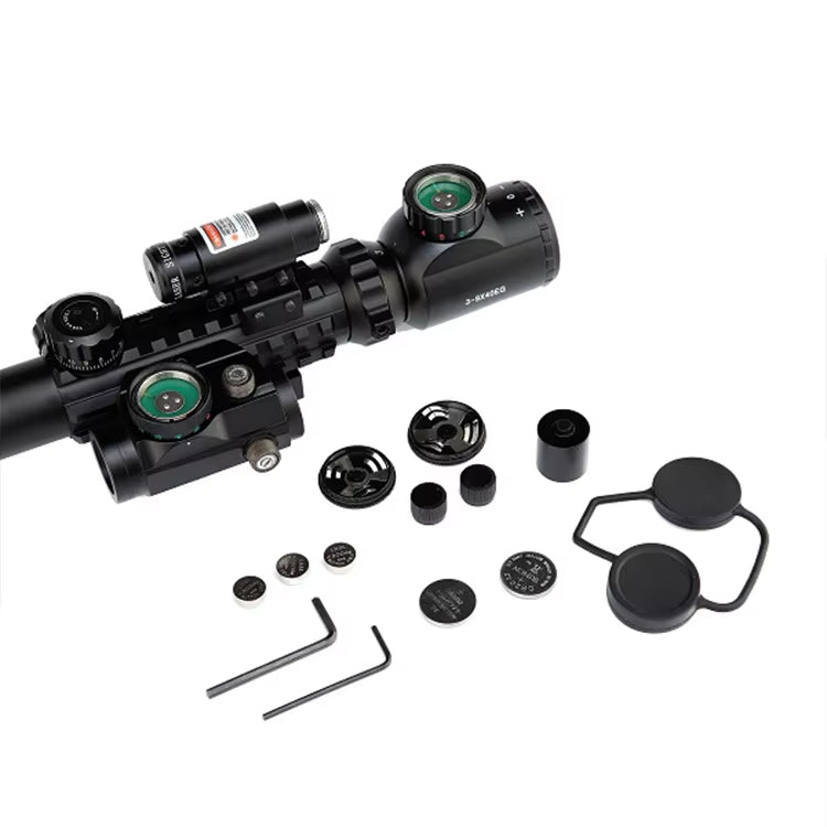 Hotselling Combo Scope C3-9X40EG COMBO Dual Illumination,Red Laser,Red&Green Dot Sight Optical Scopes
