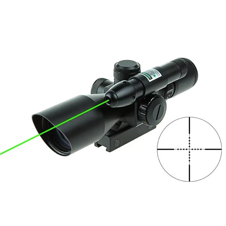 2.5-10x40 Green Laser Cut Sunshade/ Green Laser Scope