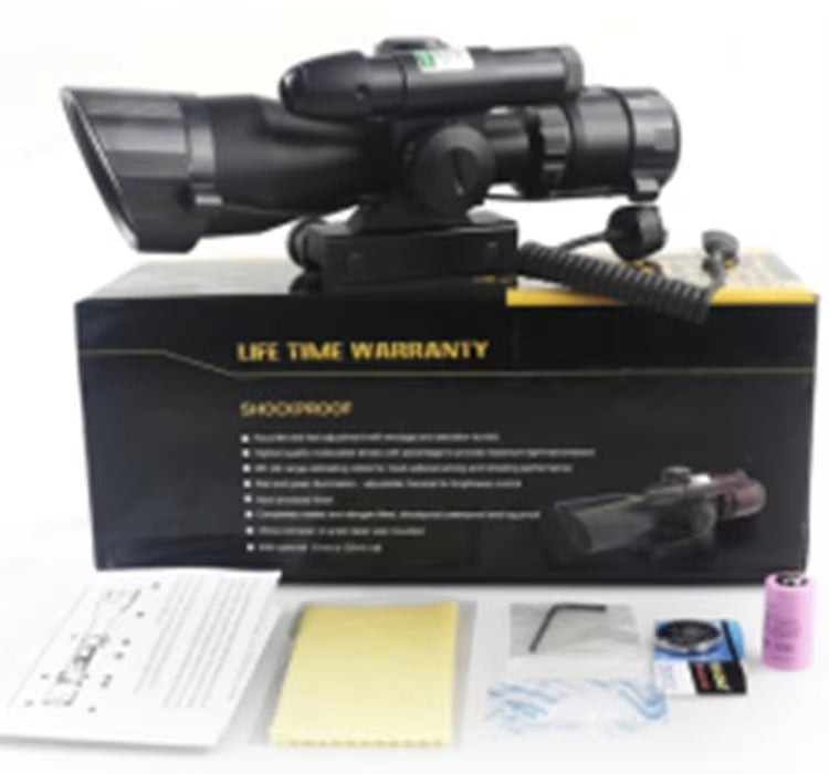 2.5-10x40 Green Laser Cut Sunshade/ Green Laser Scope